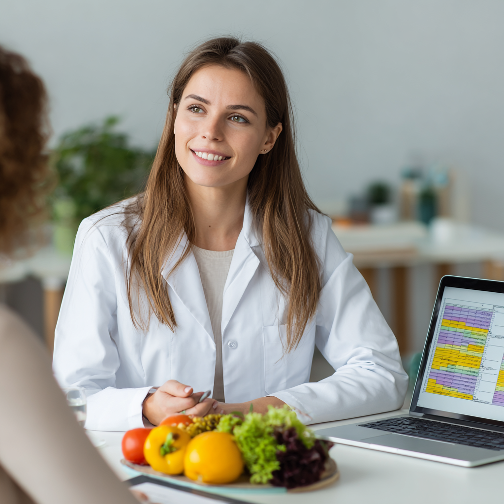 Consultant nutriționist în consultație